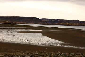 View on a mountain in the Golden Circle , in the south of Iceland