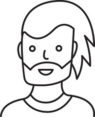 Beard Man Character Avatar
