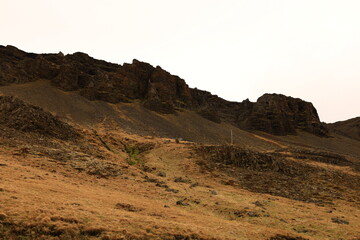 View on a mountain in the Golden Circle , in the south of Iceland