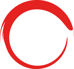 Red Circle Marker and Highlight Illustration