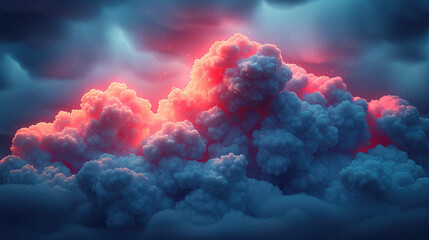 Abstract background softness of clouds, sky at night blue red color ,cloud Background cover banner 16:9 wallpaper
