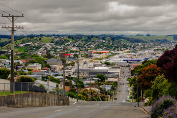 A view of Oamaru, the largest town in North Otago on the Pacific east coast of the South Island of New Zealand.