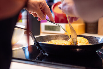 cooking fried fish