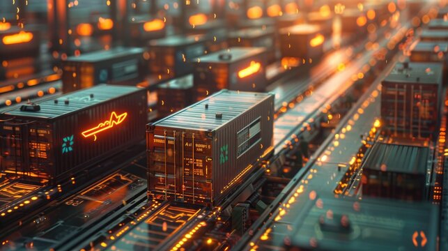 Technological solutions enhancing efficiency in the logistics and supply chain process.