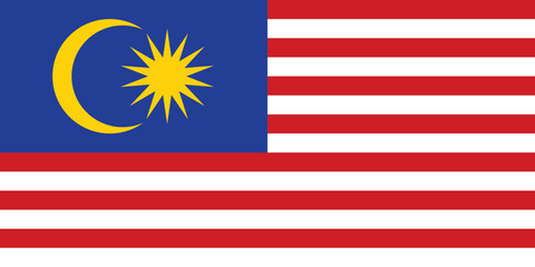 flag of the Malaysia, national symbol - obrazy, fototapety, plakaty