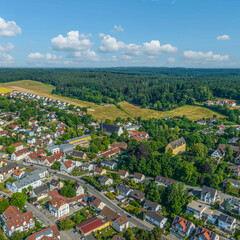 Blick auf Aystetten im Naturpark Westliche Wälder nahe Augsburg