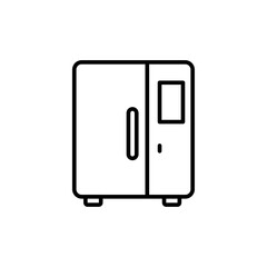 Fridge outline icons, minimalist vector illustration ,simple transparent graphic element .Isolated on white background