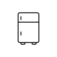 Fridge outline icons, minimalist vector illustration ,simple transparent graphic element .Isolated on white background