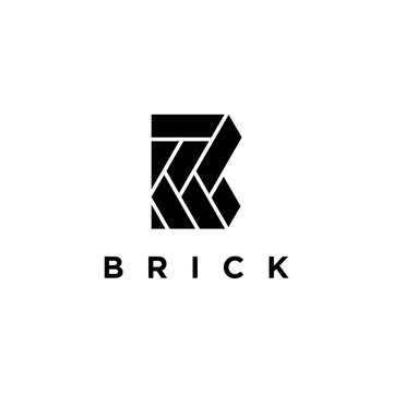 logo initials B bricks
