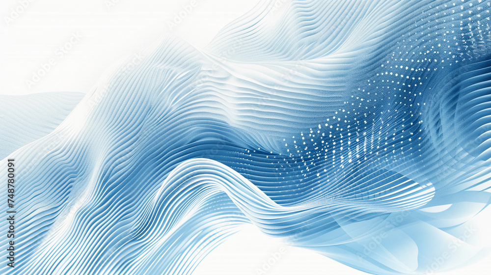 Poster abstract technology background with gradient from blue to white