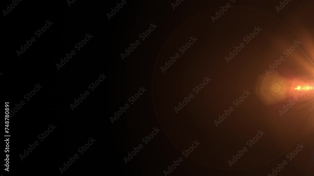 Poster abstract center glow gold optical shine light moving form left to right side animation background. 4