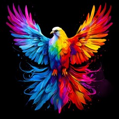 Fototapeta premium rainbow lorikeet in flight