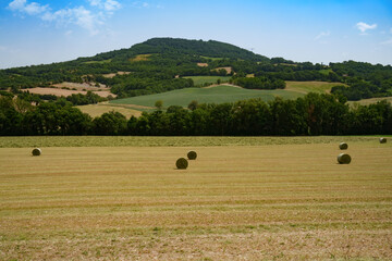 Rural landscape near Fiastra, Marche, Italy, at summer