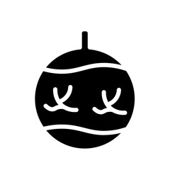 Ball Christmas Crystal Glyph Icon