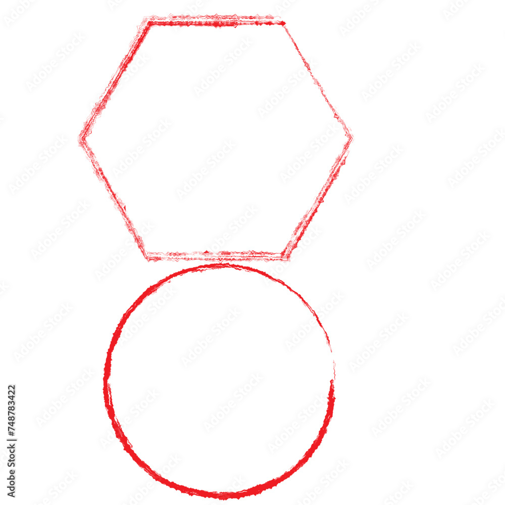 Poster chalk rectangle and oval frames set. hand drawn pencil square and circle borders. ink empty rectangl