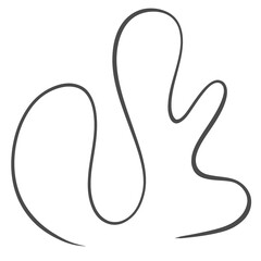 Fototapeta premium Grey Squiggle Doodle Line