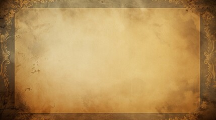 Vintage Paper with Glowing Center and Grunge Vignette. Abstract Grained Background with Luxurious Texture and Space for Text