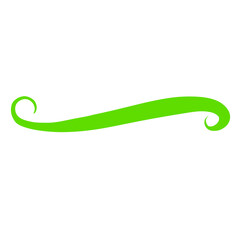 Green Curved Squiggle Shape Line 