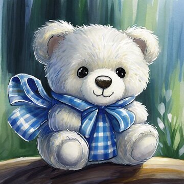 nice teddy bear, smiling, caring, charming, for children - nursery, kindergarten, school ver 6