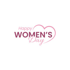 Happy international Women's Days logo design wordmark typograhy icon element vector 