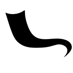 Black Squiggle Swirl Line