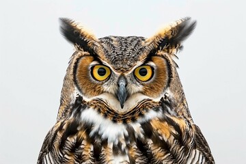 Great Horned Owl Bubo Virginianus Subarcti