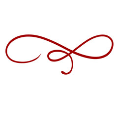 Red Curved Squiggle Line Divider