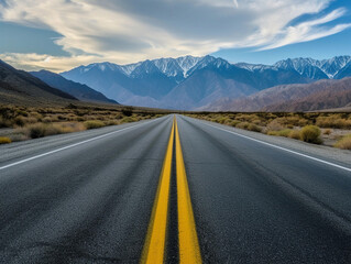 Naklejka premium Remote Road to Mountain Vistas