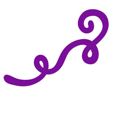 Purple Squiggle Swirl Line