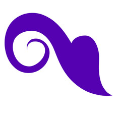 Purple Squiggle Swirl Line