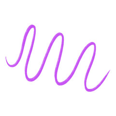 Purple Squiggle Swirl Line