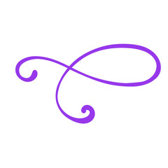 Purple Squiggle Swirl Line