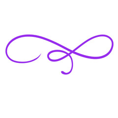 Purple Squiggle Swirl Line