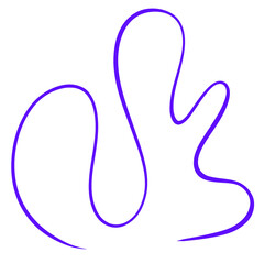 Obraz premium Purple Squiggle Swirl Line
