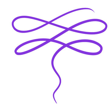 Purple Squiggle Swirl Line