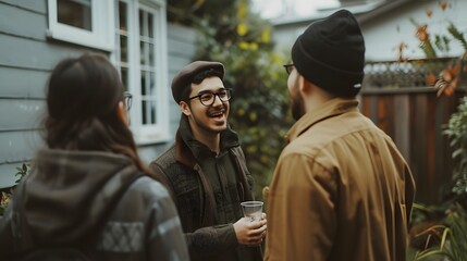 Fototapeta premium Generations Unite: Bridging Gaps Through Neighborhood Meetings