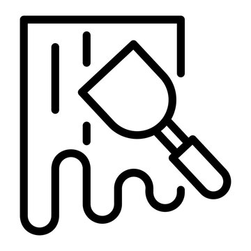 black paint scraper on dripping surface clip art preview