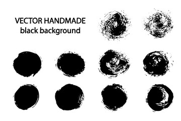 Vector handmade black strokes