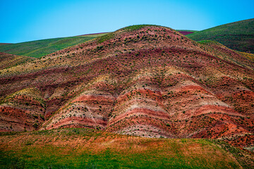 Colorful Strata of the Rainbow Mountains, Northwest Iran