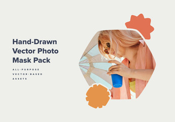 25 Hand-Drawn Vector Photo Masks