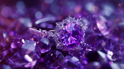 amethyst gem stone ring