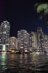 Fototapeta na wymiar View of the city on a summer evening, Miami, Florida, USA