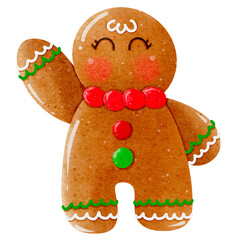 gingerbread man isolated on white