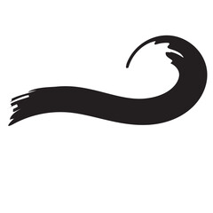 Vector black paint, ink brush stroke, brush, line or texture. Dirty artistic design element, box, frame or background for text.