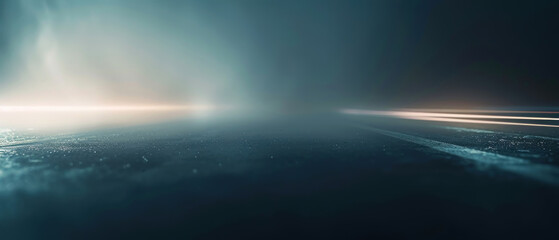 Moody and atmospheric background with horizontal light streaks and fog, suspenseful or futuristic themes