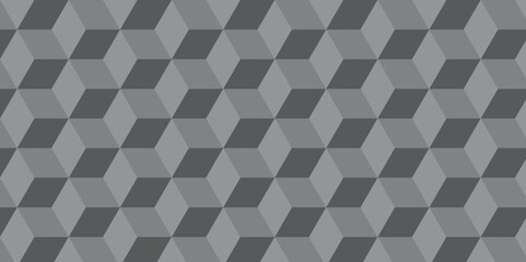 	
Seamless abstract black and gray stripe rectangles hexagon type cube geometric pattern. modern square diamond mosaic pattern. retro ornament grid tiles and wallpaper used for background.
