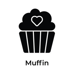 Download this creatively crafted icon of cupcake, confectionery item