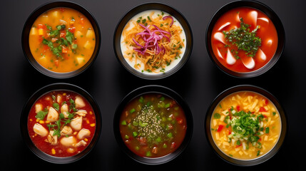 Assorted icons featuring delicious food items like soup, stew, chicken, vegetables, and more, presented in a vibrant and appetizing display