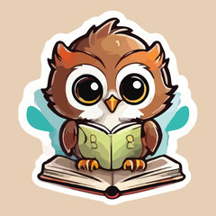 owl with book