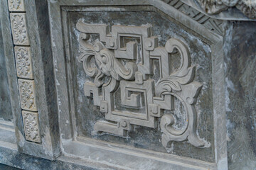 Bas-reliefs in the temple complex.
Tong Lam Lo son Pagoda. Vietnam, a suburb of Nha Trang. The country's largest statue of Buddha Amitabha.